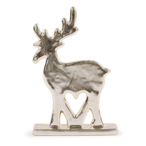 Standing Gold Reindeer Ornament with Love Heart Christmas Ornament FabFinds   