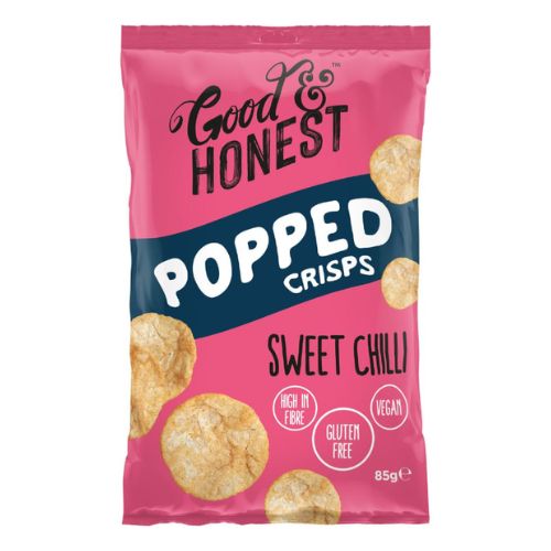 Good & Honest Popped Crisps Sweet Chilli 85g Crisps, Snacks & Popcorn Good and Honest   