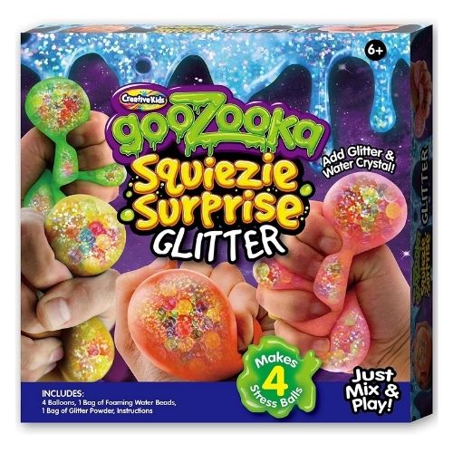 Goozooka Squiezie Surprise Glitter Gush Ball Kit Arts & Crafts Creative Kids   