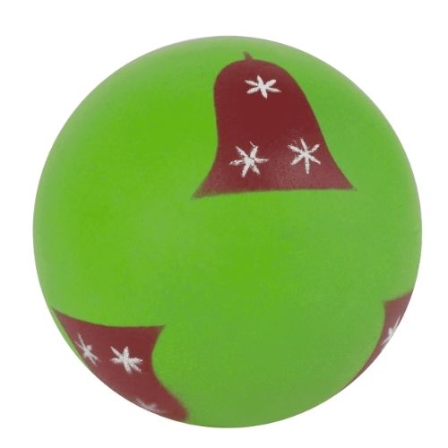 Cupid & Comet Festive Rubber Doggy Ball Toy Dog Toys Rosewood Jingle Bells  