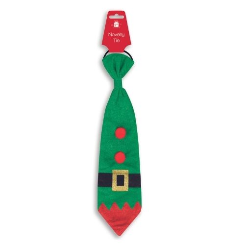 Christmas Character Novelty Long Tie Assorted Designs Christmas Accessories Anker Green Elf  