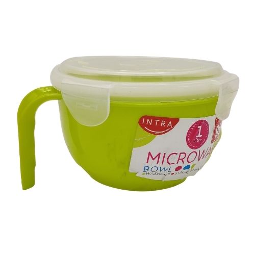 Microwave Lunch Bowl 1 Litre Assorted Colours Kitchen Storage Intra Green  