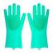 Clean & Shine Scrub Magic Silicone Gloves Cloths, Sponges & Scourers FabFinds Sea Green  