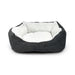 Cord Plush Oval Pet Bed 60cm - Assorted Colours Dog Beds FabFinds Grey  