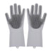 Clean & Shine Scrub Magic Silicone Gloves Cloths, Sponges & Scourers FabFinds Grey  