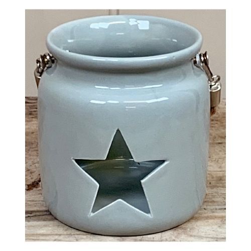Ceramic Grey Star Tealight Holder Christmas Candles & Holders FabFinds   