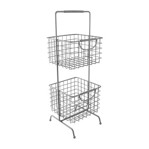 Buy 2 Tier Wire Storage Basket Assorted Colours FabFinds