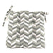 Square Geometric Grey Seat Pad Cushion 40cm x 40cm Cushions FabFinds   