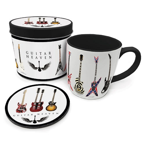 Guitar Heaven Mug & Coaster Gift Set In Tin Mugs Pyramid international   