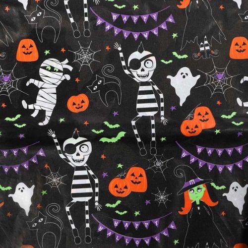 Bonez Creepy Characters Tablecloth 178cm x 132cm Halloween Decorations FabFinds   