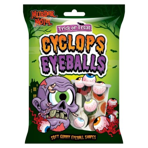 Halloween Cyclops Eyeballs Soft Gummy Sweets 100g Halloween Accessories otl   