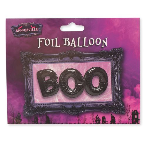 Halloween Foil Balloons Boo Black Halloween Decorations FabFinds   