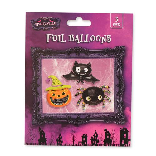 Halloween Foil Balloons 3 Pack Halloween Decorations FabFinds   