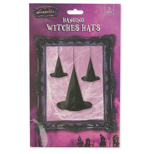 Hanging Witches Hats Halloween Decorations 3 Pack Halloween Decorations FabFinds   