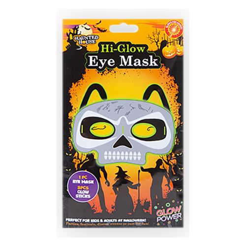 Halloween Hi - Glow Eye Mask Assorted Designs Halloween Accessories FabFinds Skeleton  