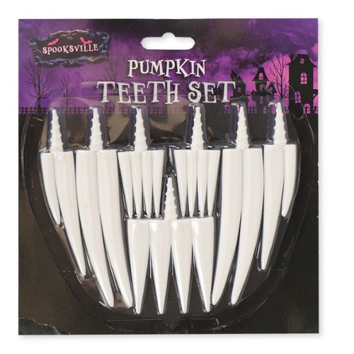 Halloween Pumpkin Teeth 7 Piece Set Halloween Accessories FabFinds   