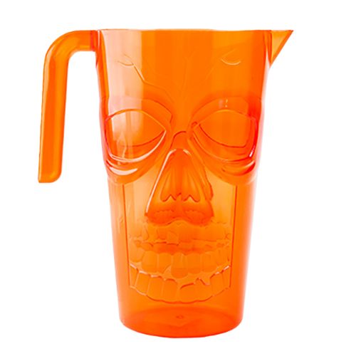 Halloween Skull Jug Assorted Colours Halloween Accessories PMS Orange  