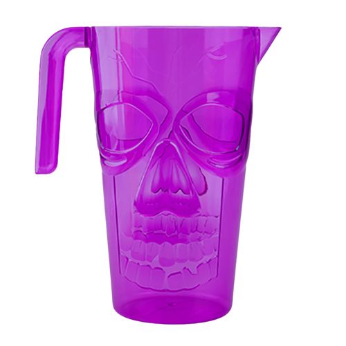 Halloween Skull Jug Assorted Colours Halloween Accessories PMS Purple  