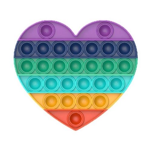 Rainbow Pops Fidget Pops Assorted Shapes Toys FabFinds Heart  