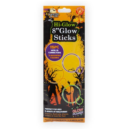Halloween Hi-Glow 8" Glow Sticks Halloween Accessories PMS   