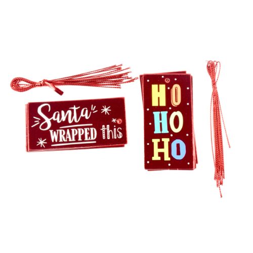 Santa Wrapped This Rectangular Christmas Gift Tags 20pk Christmas Tags & Bows FabFinds   