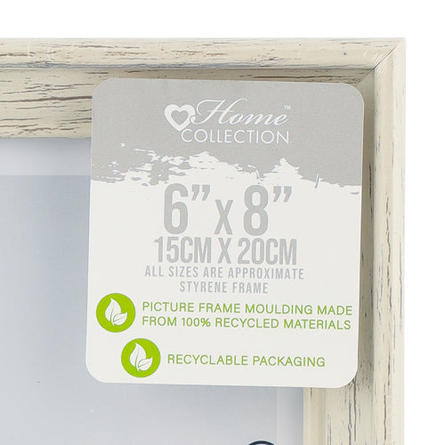 Home Collection White Wood Effect Picture Frame 6" x 8" pi FabFinds   