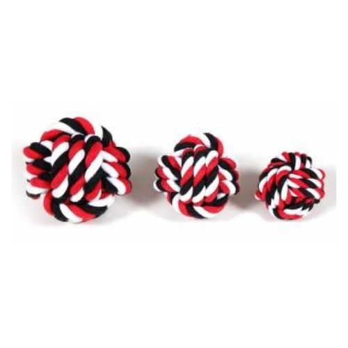 Hounds Red & Black Cotton Rope Woven Ball Dog Toy Dog Toys Hounds   