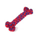 Hounds Multi-Coloured Cotton Woven Rope Bone Dog Toy Dog Toys Hounds Red & Blue  