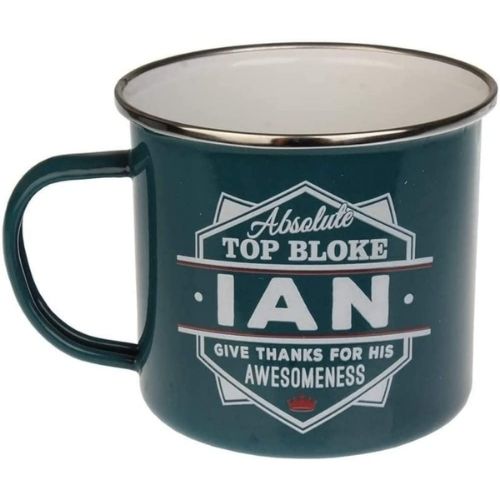 Enamel Personalised Coffee Mug Ian Mugs FabFinds   