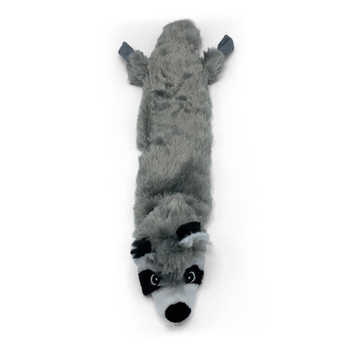Fluffy Grey Squeaky Raccoon Dog Toy Dog Toys The Pet Hut   