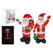 LED Light Up Inflatable Waving Santa 190cm Christmas Decorations Snow White Waving Santa  