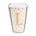 Initial White & Gold Travel Mug L Gold 15cm Mugs Candlelight   