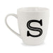 Black and White Initial Hugga Mug Assorted Letters 11cm Mugs FabFinds S  
