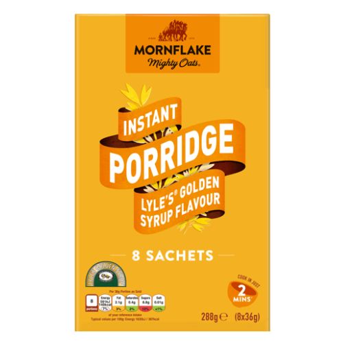 Mornflake Instant Porridge Lyle's Golden Syrup 288g 8 Pk Oats, Grits & Hot Cereal mornflake   