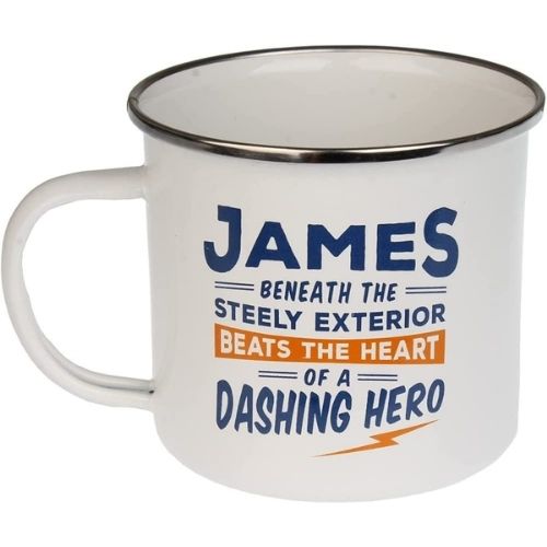 Enamel Personalised Coffee Mug James Mugs FabFinds   