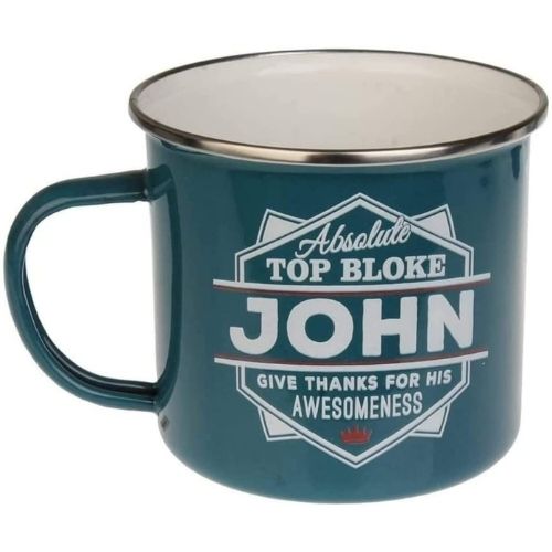 Enamel Personalised Coffee Mug John Mugs FabFinds   