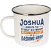 Enamel Personalised Coffee Mug Joshua Mugs FabFinds   