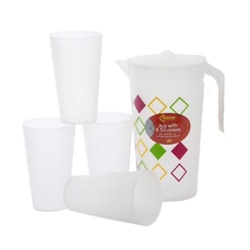 Home Connection Jug With 4 Tumblers Kitchen Accessories Home Connection   
