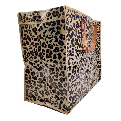 Jumbo Zipped Leopard Print Laundry Bag Storage Accessories FabFinds   