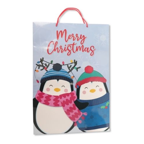 Jumbo Penguin Christmas Gift Bag Christmas Gift Bags & Boxes FabFinds   