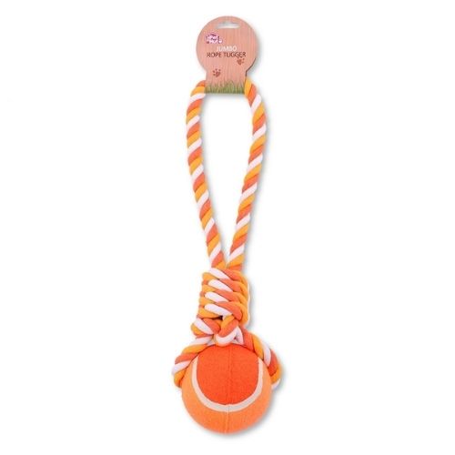 The Pet Hut Jumbo Rope Colourful Tugger 44cm Dog Toys The Pet Hut Orange  