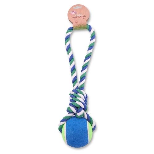 The Pet Hut Jumbo Rope Colourful Tugger 44cm Dog Toys The Pet Hut Blue & Green  