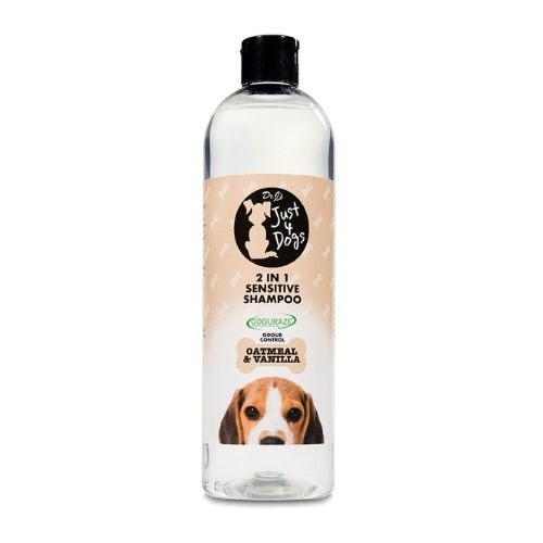 Just 4 Dogs 2 In 1 Sensitive Shampoo Oatmeal & Vanilla 500ml Dog Grooming just 4 dogs   