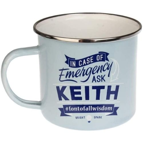 Enamel Personalised Coffee Mug Keith Mugs FabFinds   