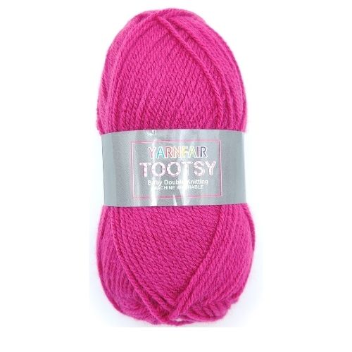 Yarnfair Tootsy Baby Double Knitting Yarn 50g - Assorted Colours Knitting Yarn & Wool Yarn Fair Fuchsia  