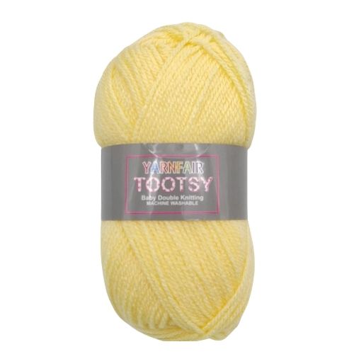 Yarnfair Tootsy Baby Double Knitting Yarn 50g - Assorted Colours Knitting Yarn & Wool Yarn Fair Pale Yellow  