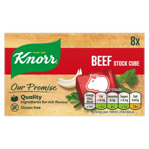 Knorr Beef Stock Cube 8 Pack 80g Cooking Ingredients knorr   