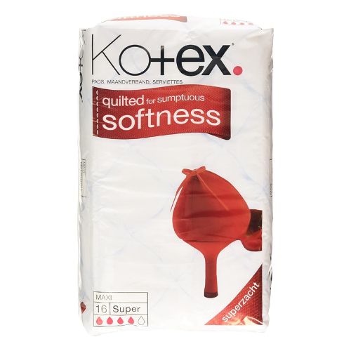 Kotex Maxi Super Sanitary Towels 16 Pack Feminine Care Kotex   