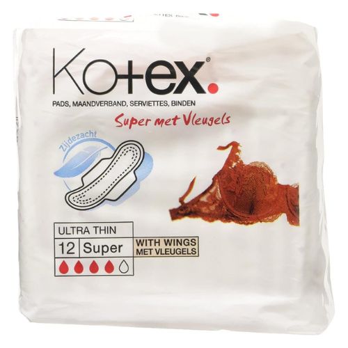 Kotex Ultra Thin Super Sanitary Towels 12 Pack Feminine Care Kotex   
