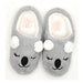 Love to Laze Ladies Grey Koala Slippers Assorted Sizes Slippers Love to Laze   